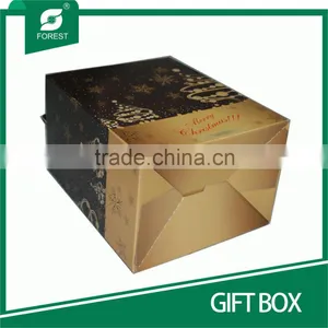 BEAUTIFUL DESIGN CORRUGATED CARDBOARD GIFT BOX WITH HANDLES thumbnail-4