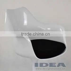 Replica Eero Saarinen Tulip Arm Chair - Black Cushion thumbnail-6