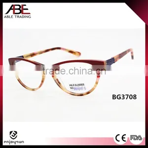 2016 Women Cat Eye High Quality Handmade Acetate Eyeglasses Optical Frames Optics Spectacle Supplier's Choice thumbnail-3