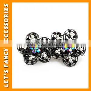 PGHD0333 High Quality Elegant Vintage Style Metal Hair Jewelry Ornaments Accessory Colorful Flower Hair Clips thumbnail-3