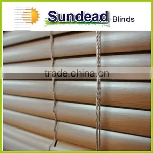 Wood Pattern 25 mm PVC Vinyl Venetain Blinds , Window Blinds China Home Decor Wholesale thumbnail-2
