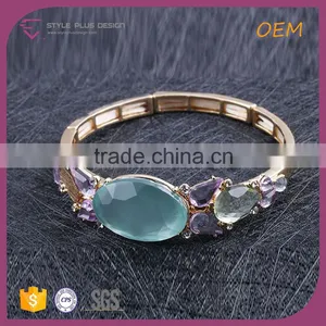 G69734I01 STYLE PLUS Gold Plate Hand Chain With Sapphire Design Bracelets for Girls Gold Plate Chunky Chain Bracelet thumbnail-3