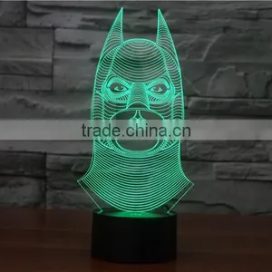 2016 New Cool 3D NIGHT LAMP Batman Shapes Decorative Bedroom Lights Micro USB LED Table Lamp Night Light For Child thumbnail-2