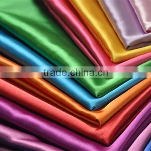Colorful Bright 100% Polyester Thick Satin Fabric thumbnail-1