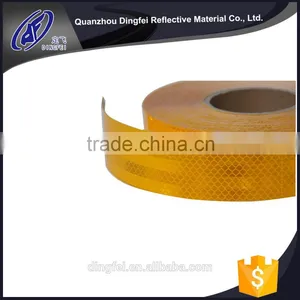 Hi Viz Crystal Lattice Reflective Warning Tape Yellow thumbnail-1