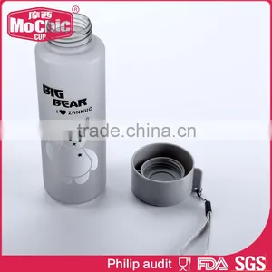 Mochic 500ml BPA Free Water Bottle for Travel / Lovely Cartoon Plastic Water Bottle, Frosted Water Bottle With Sling for Gift thumbnail-3