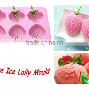 Silicone Strawberry Ice Lolly Mold thumbnail-1