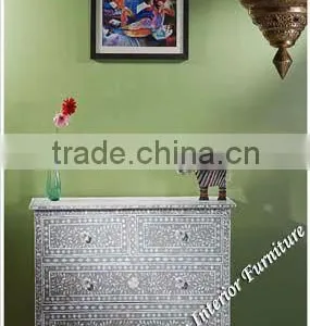 Mother of Pearl Inlay Chest of Drawer/Dresser thumbnail-1