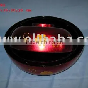 Lacquer Set Of Three Big Bowls thumbnail-1