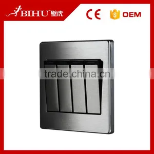 BIHU Brown or Silver Color Home Light Use 4 Gang 2 Way Switch With Cheap Price thumbnail-2