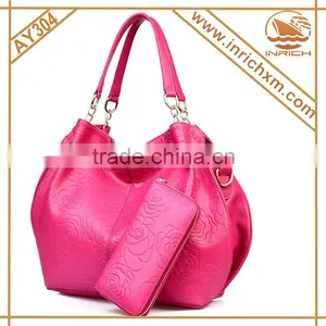 Soft Rose Tote Bag Metal Chain Connected Shoulder Strap Famous Designer Handbag thumbnail-5