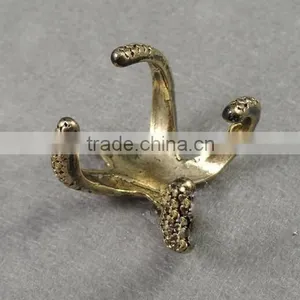 Retro Vintage Fashion Bronze Golden Alloy Sea Animal Starfish Ring Coral thumbnail-2