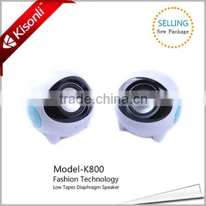 Fashion 2.0 Multi-media Hi-fi Mini Speaker USB Powered Speakers White thumbnail-2