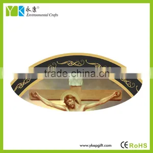Wholesale Activated Carbon Crafts Christian Souvenir Jesus Cross Plate Shape Ornaments thumbnail-4