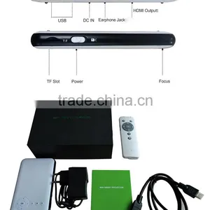 Cloudnetgo CRD1 High Resolution Mini Portable Projector 4K XBMC Mini Smart Beam Projector Led Mini Pocket Projector thumbnail-3
