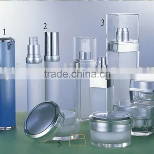 Round Acrylic Cosmetic Jar and Bottle for Cream thumbnail-1