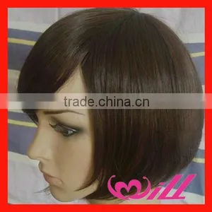 Short Hair Wig Natural Brwon Hair Wigs Synthetic Wigs Accept Samll Order thumbnail-1