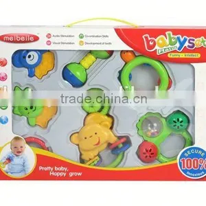 2014 Newest Funny 8pcs Infant Baby Rattle Set thumbnail-1