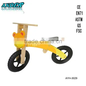 Kids Wooden Scooter Wooden Balance Bicycle Approved by EN71,ASTM,CE,GS,FSC thumbnail-1