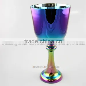 Violet Titanium Quartz Crystal Singing Grail Bowl With Handle or Stand and Seven Color thumbnail-1