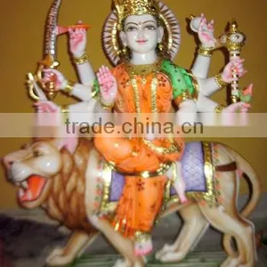 Goddess Durga Marble Statue thumbnail-1