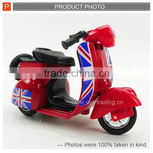 1 14 Miniature Pull Back Metal Toy Die Cast Motorcycle With Music thumbnail-2
