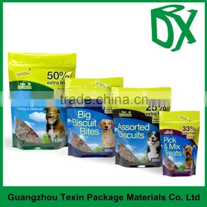 New Products 2016 Customized Printed Clear Window BOPP Plastic Stand up Pouch With Zipper for Dog Food Packaging thumbnail-2