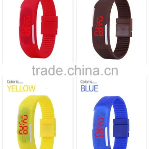 Promotion!!! Fashion Sport LED Watches Candy Color Silicone Rubber Touch Screen Digital Watches, Bracelet Wristwatch thumbnail-3