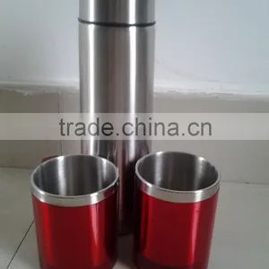 Stainless Steel Mug Gift 500ml Flask and 300ml Coffee Mug Set in Black Gift Box thumbnail-3