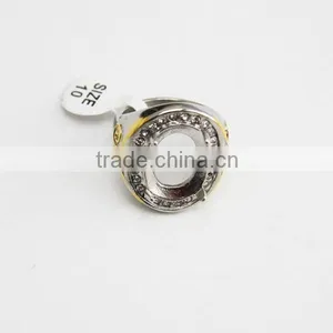 Factory Direct Wholesale High Quality Fashion Men's Stainless Steel Ring With Stone thumbnail-4