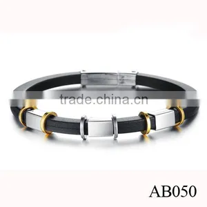 Customized Logo Bio Magnetic Bracelet Genuine Mens Handmade Braided Leather Jewelry Bracelet thumbnail-6