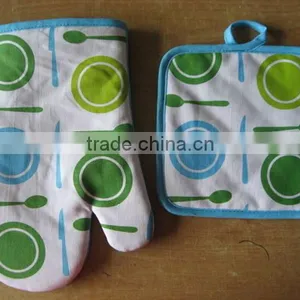 Kitchen Textile Pigment Printing Pot Holder and Oven Mitten Wholesale China Supplier thumbnail-1