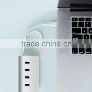 New!!! Hot Product Aluminum Casing NEW High- Speed USB 3.1 Type C Change to 4 Ports USB 3.0 HUB thumbnail-3