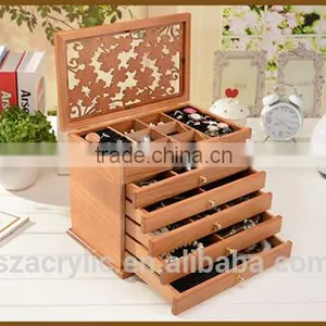 China Custom Antique Wood Jewelry Drawer Box thumbnail-2