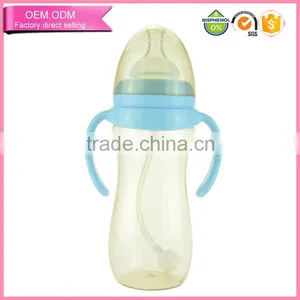 Cheap Baby Milk Bottle With Soft Nipple and Automatic Straw thumbnail-1