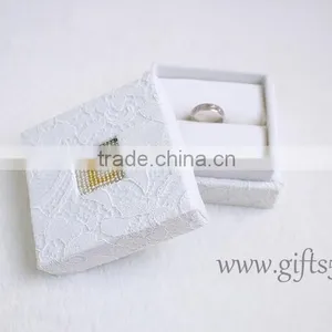 Custom Unique Box for Wedding Rings for Sale With Beaded Name Plate of L thumbnail-2