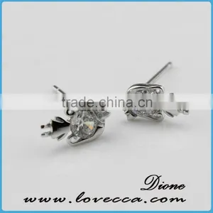 Alloy Copper New Coming Glass Stone Earrings thumbnail-5