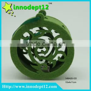 Green Hole Non Woven - Felt Round Shape Christmas Hanging Decoration With RGB Led Lighting thumbnail-1