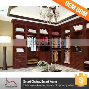 Living Room Furniture Wood Solid 3 Door Wardrobe Prices thumbnail-2