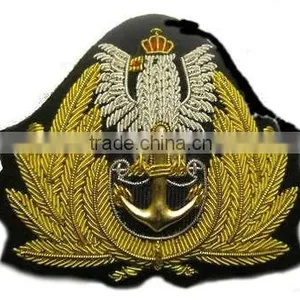 Wholesale Custom Hand Embroidered Bullion Blazer Badges thumbnail-2