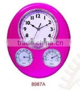 Colorful Plastic Weather Station Wall Clock thumbnail-2