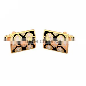 Newest Enamel Promotion Gifts Custom Metal Cuff Links Mens Enamel Square Cufflinks thumbnail-2