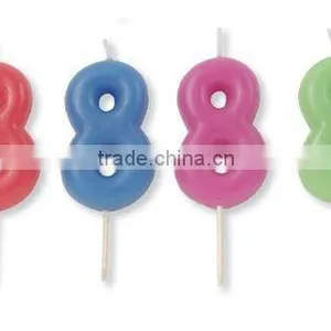 Wholesale Pick Style Number Candles Numeral Birthday Candle 0-9/ Solid Color Number Candles Solid Color Partyware Party Supplies thumbnail-1