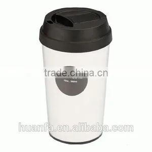 Heat Resistance Double Wall Plastic Coffee Mug With Decal thumbnail-1
