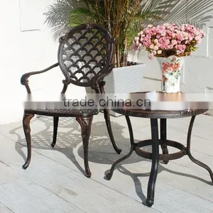 New Design Patio Furniture Cast Aluminum Bistro Table Set Outdoor Furniture thumbnail-2