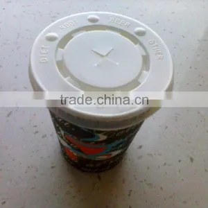 Beverage Single Wall Paper Cups With Plastic Lid thumbnail-1