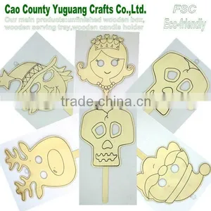 Plywood Mask ,Education Toy Wooden Paint Masks for Kid,face Mask thumbnail-1