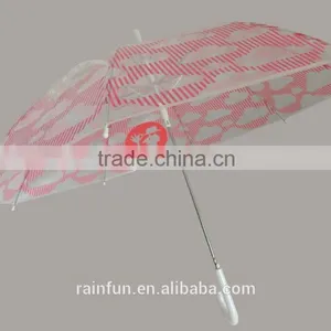 Customized POE Fabric Automatic Open Transparent Umbrella thumbnail-1