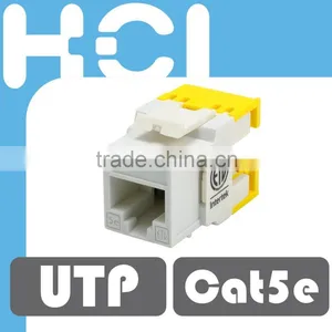 Cat 6A UL 180 Degree UTP 8P8C Connector Modular Keystone Jacks thumbnail-1