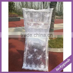 LGS024 Wedding Elegant Cream White Lace Chair Sash Wholesale thumbnail-1